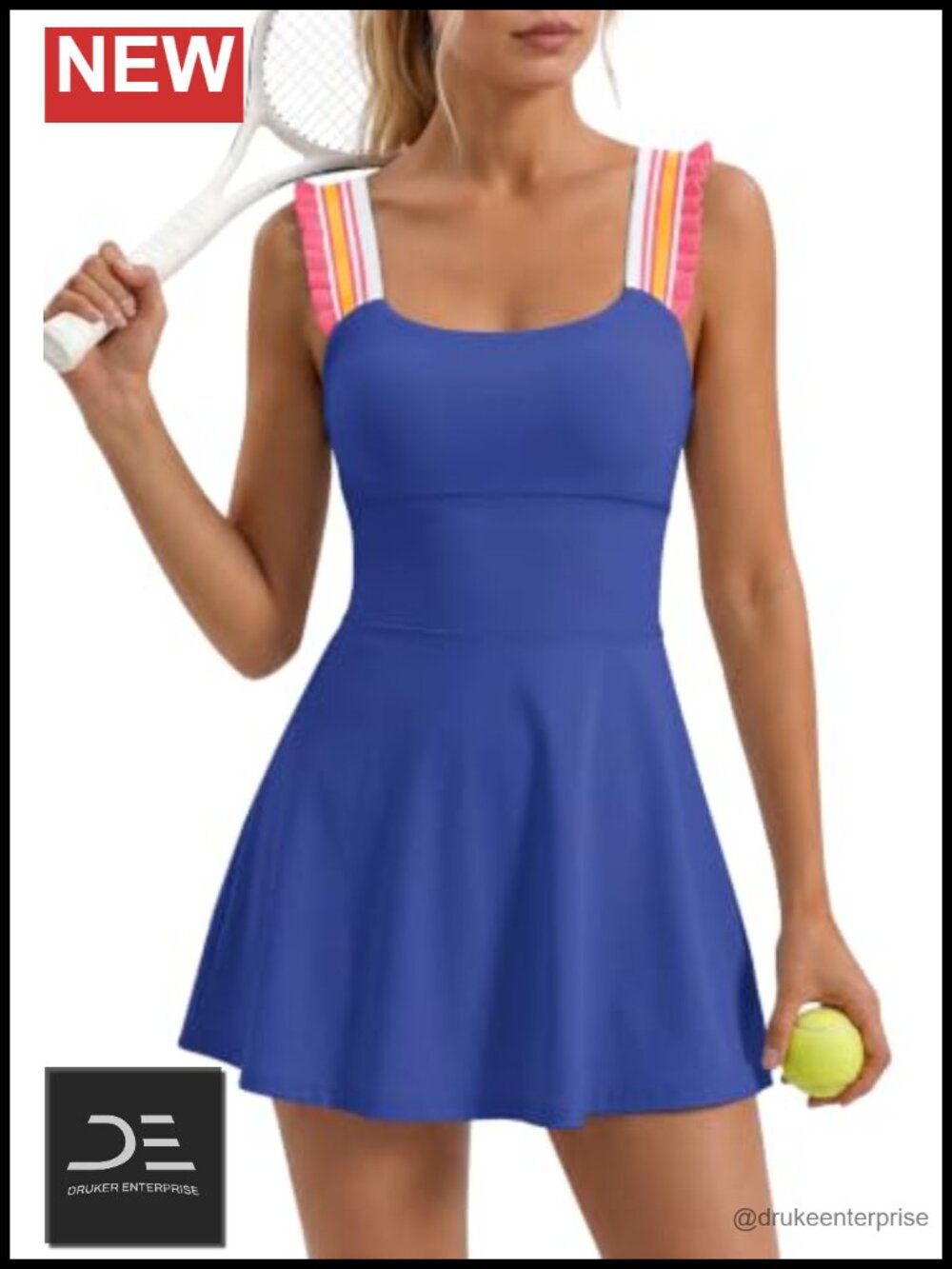 Womens Tennis Dress with Shorts and Bra Athletic Golf Workout